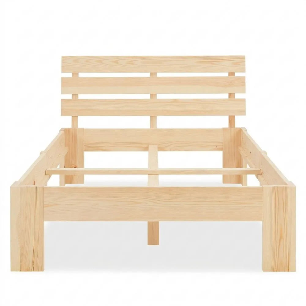 Holzbett 90x200 mit Lattenrost aus Kiefer