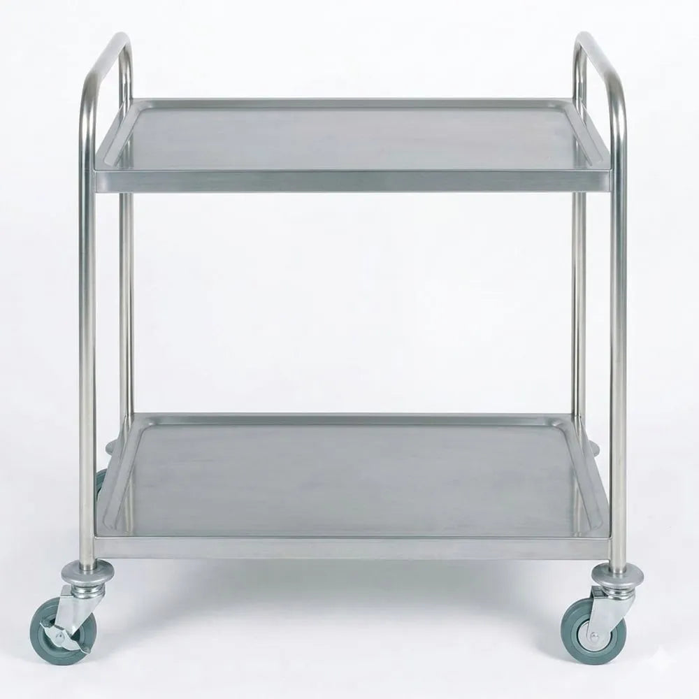 Multifunktionaler Servierwagen mit Zwei Böden, 91 x 59 x 93 cm, 80 kg Kapazität, 4 Lenkrollen